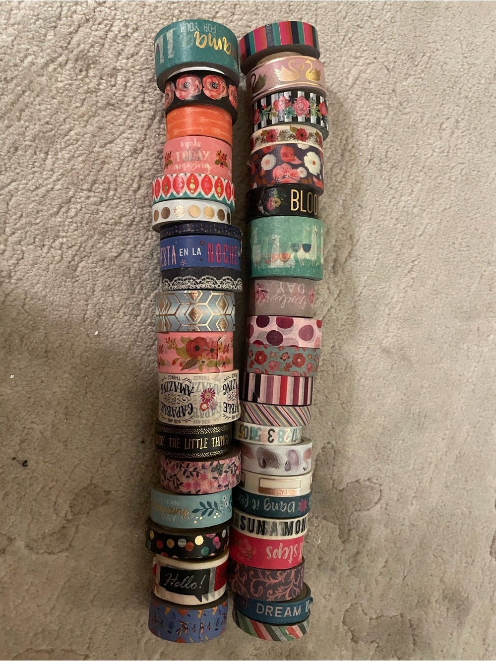 Decorative Floral & Patterned Washi Tape Set in Multi-Color